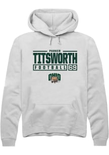 Parker Titsworth  Rally Ohio Bobcats Mens White NIL Stacked Box Long Sleeve Hoodie