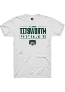 Parker Titsworth  Ohio Bobcats White Rally NIL Stacked Box Short Sleeve T Shirt