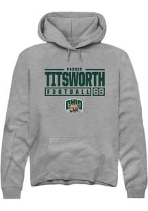 Parker Titsworth  Rally Ohio Bobcats Mens Graphite NIL Stacked Box Long Sleeve Hoodie