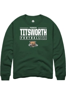 Parker Titsworth  Rally Ohio Bobcats Mens Green NIL Stacked Box Long Sleeve Crew Sweatshirt