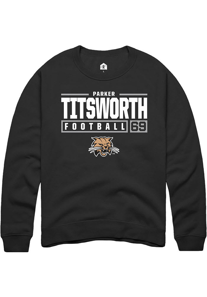 Parker Titsworth Rally Ohio Bobcats Mens NIL Stacked Box Long Sleeve Crew Sweatshirt