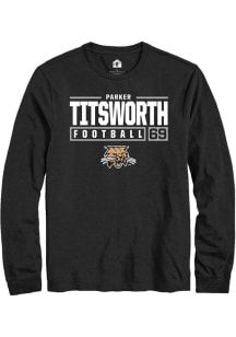 Parker Titsworth  Ohio Bobcats Black Rally NIL Stacked Box Long Sleeve T Shirt