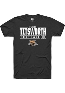 Parker Titsworth  Ohio Bobcats Black Rally NIL Stacked Box Short Sleeve T Shirt