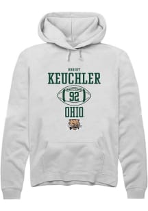 Robert Keuchler  Rally Ohio Bobcats Mens White NIL Sport Icon Long Sleeve Hoodie