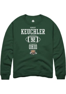 Robert Keuchler  Rally Ohio Bobcats Mens Green NIL Sport Icon Long Sleeve Crew Sweatshirt