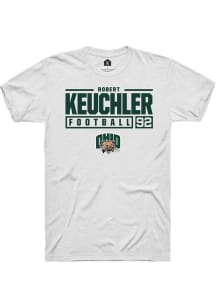 Robert Keuchler  Ohio Bobcats White Rally NIL Stacked Box Short Sleeve T Shirt