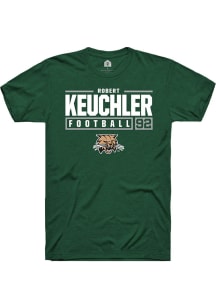 Robert Keuchler  Ohio Bobcats Green Rally NIL Stacked Box Short Sleeve T Shirt