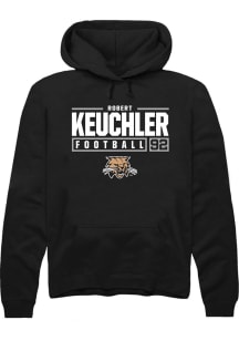 Robert Keuchler  Rally Ohio Bobcats Mens Black NIL Stacked Box Long Sleeve Hoodie