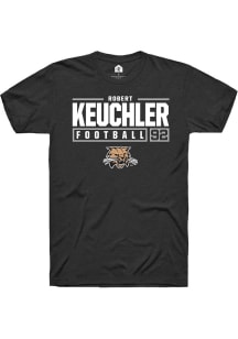 Robert Keuchler  Ohio Bobcats Black Rally NIL Stacked Box Short Sleeve T Shirt