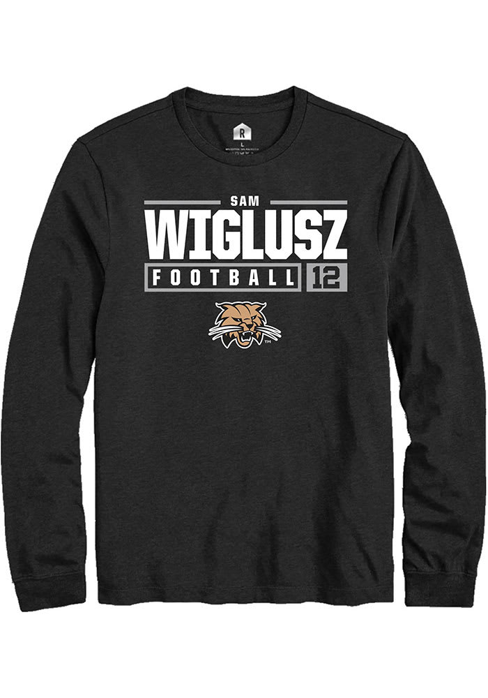 Sam Wiglusz Ohio Bobcats Rally NIL Stacked Box Long Sleeve T Shirt