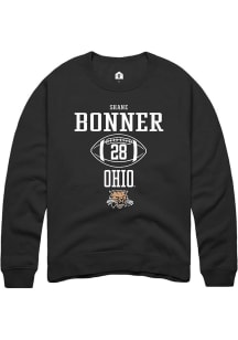 Shane Bonner  Rally Ohio Bobcats Mens Black NIL Sport Icon Long Sleeve Crew Sweatshirt