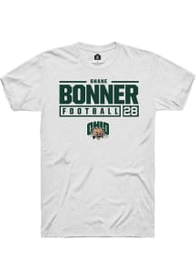 Shane Bonner  Ohio Bobcats White Rally NIL Stacked Box Short Sleeve T Shirt