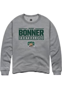 Shane Bonner  Rally Ohio Bobcats Mens Graphite NIL Stacked Box Long Sleeve Crew Sweatshirt