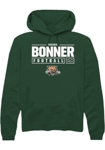 Shane Bonner  Rally Ohio Bobcats Mens Green NIL Stacked Box Long Sleeve Hoodie