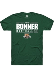 Shane Bonner  Ohio Bobcats Green Rally NIL Stacked Box Short Sleeve T Shirt