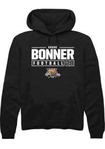 Shane Bonner  Rally Ohio Bobcats Mens Black NIL Stacked Box Long Sleeve Hoodie