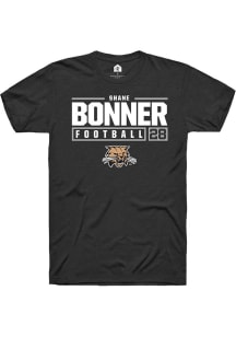 Shane Bonner  Ohio Bobcats Black Rally NIL Stacked Box Short Sleeve T Shirt