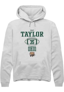 Shay Taylor  Rally Ohio Bobcats Mens White NIL Sport Icon Long Sleeve Hoodie