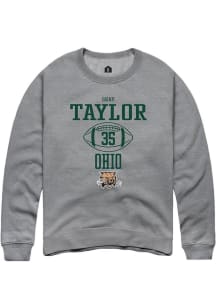 Shay Taylor  Rally Ohio Bobcats Mens Graphite NIL Sport Icon Long Sleeve Crew Sweatshirt