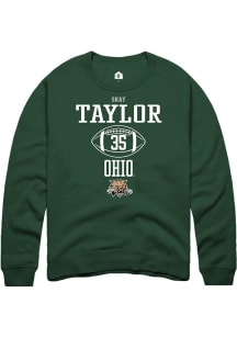 Shay Taylor  Rally Ohio Bobcats Mens Green NIL Sport Icon Long Sleeve Crew Sweatshirt