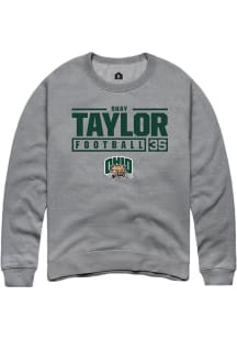 Shay Taylor  Rally Ohio Bobcats Mens Graphite NIL Stacked Box Long Sleeve Crew Sweatshirt