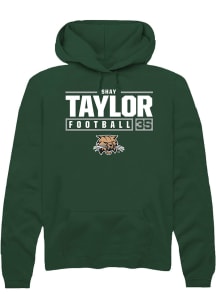 Shay Taylor  Rally Ohio Bobcats Mens Green NIL Stacked Box Long Sleeve Hoodie