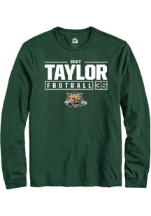 Shay Taylor  Ohio Bobcats Green Rally NIL Stacked Box Long Sleeve T Shirt