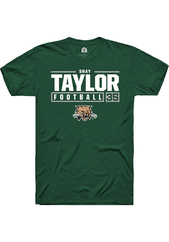 Shay Taylor Ohio Bobcats Rally NIL Stacked Box Short Sleeve T Shirt