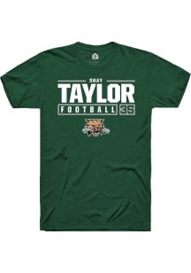 Shay Taylor  Ohio Bobcats Green Rally NIL Stacked Box Short Sleeve T Shirt