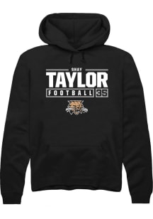 Shay Taylor  Rally Ohio Bobcats Mens Black NIL Stacked Box Long Sleeve Hoodie