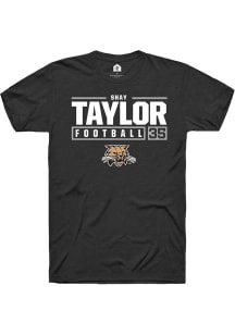 Shay Taylor  Ohio Bobcats Black Rally NIL Stacked Box Short Sleeve T Shirt