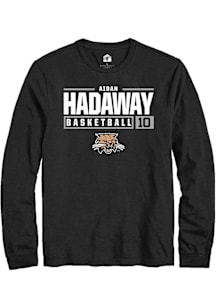 Aidan Hadaway  Ohio Bobcats Black Rally NIL Stacked Box Long Sleeve T Shirt