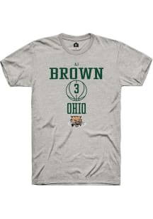 AJ Brown  Ohio Bobcats Ash Rally NIL Sport Icon Short Sleeve T Shirt