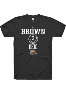 AJ Brown  Ohio Bobcats Black Rally NIL Sport Icon Short Sleeve T Shirt