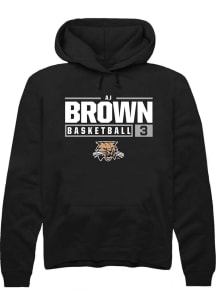 AJ Brown  Rally Ohio Bobcats Mens Black NIL Stacked Box Long Sleeve Hoodie