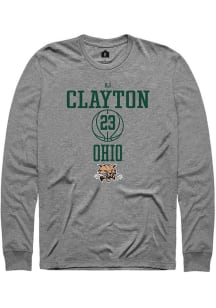 AJ Clayton  Ohio Bobcats Graphite Rally NIL Sport Icon Long Sleeve T Shirt