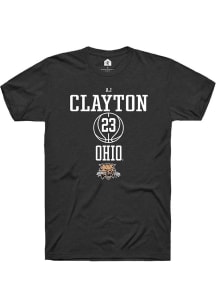 AJ Clayton  Ohio Bobcats Black Rally NIL Sport Icon Short Sleeve T Shirt