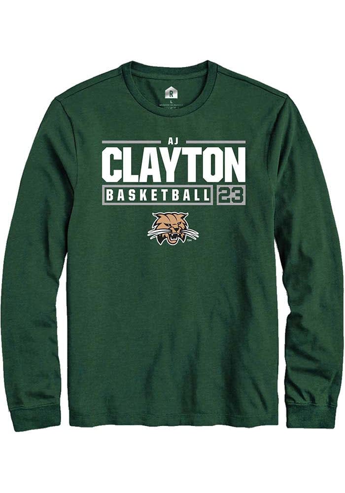 AJ Clayton Ohio Bobcats Rally NIL Stacked Box Long Sleeve T Shirt