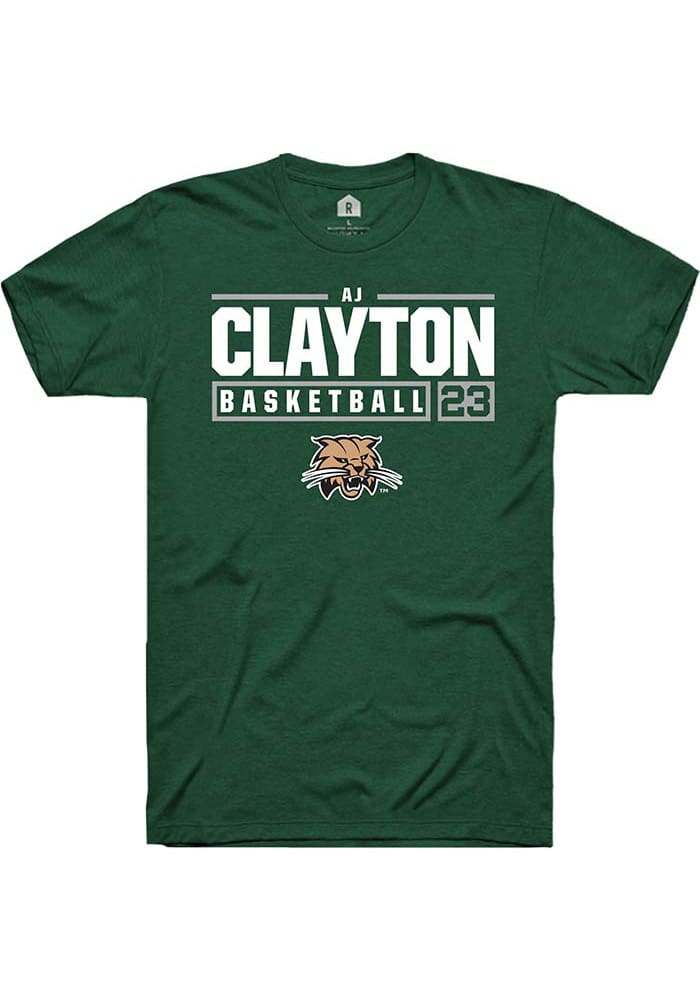 AJ Clayton Ohio Bobcats Rally NIL Stacked Box Short Sleeve T Shirt