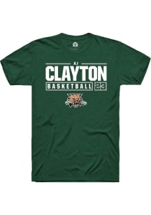 AJ Clayton  Ohio Bobcats Green Rally NIL Stacked Box Short Sleeve T Shirt