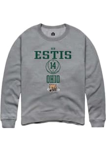 Ben Estis  Rally Ohio Bobcats Mens Graphite NIL Sport Icon Long Sleeve Crew Sweatshirt