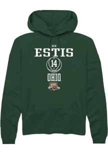 Ben Estis  Rally Ohio Bobcats Mens Green NIL Sport Icon Long Sleeve Hoodie