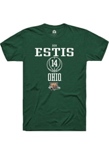 Ben Estis  Ohio Bobcats Green Rally NIL Sport Icon Short Sleeve T Shirt