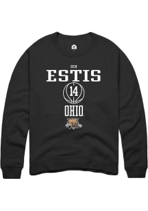 Ben Estis  Rally Ohio Bobcats Mens Black NIL Sport Icon Long Sleeve Crew Sweatshirt