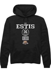 Ben Estis  Rally Ohio Bobcats Mens Black NIL Sport Icon Long Sleeve Hoodie