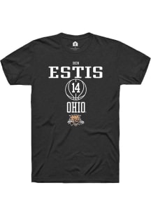 Ben Estis  Ohio Bobcats Black Rally NIL Sport Icon Short Sleeve T Shirt