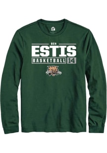 Ben Estis  Ohio Bobcats Green Rally NIL Stacked Box Long Sleeve T Shirt