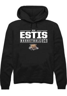 Ben Estis  Rally Ohio Bobcats Mens Black NIL Stacked Box Long Sleeve Hoodie