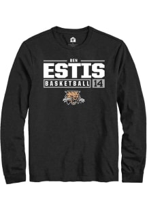 Ben Estis  Ohio Bobcats Black Rally NIL Stacked Box Long Sleeve T Shirt