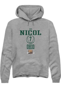 Ben Nicol  Rally Ohio Bobcats Mens Graphite NIL Sport Icon Long Sleeve Hoodie